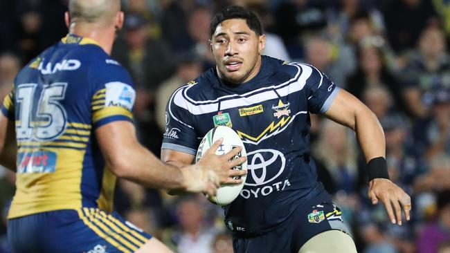 Taumalolo wants his ball work to match his physical power. (AAP Image/Michael Chambers) 