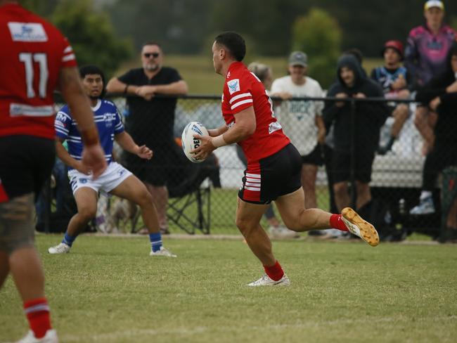 Brad Takairangi on debut for the South West Goannas. Picture: Warren Gannon Photography