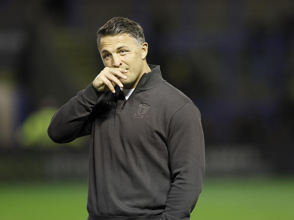 Sam Burgess missed Warrington’s flight to Las Vegas ahead of the rugby league extravaganza. Picture: Getty