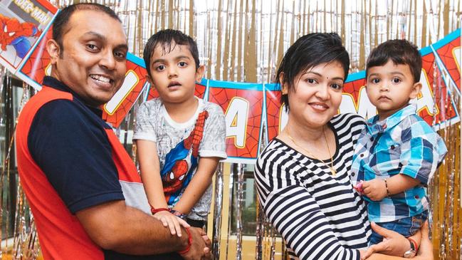 Lyell McEwin Doctor Dharminy Thurairatnam with her family Pravin, Thaarman and Coshaal.