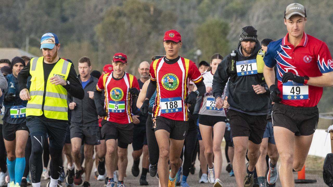 The start of the 40 for Fortey relay at Toowoomba Showgrounds, Sunday, May 28, 2023. Picture: Kevin Farmer