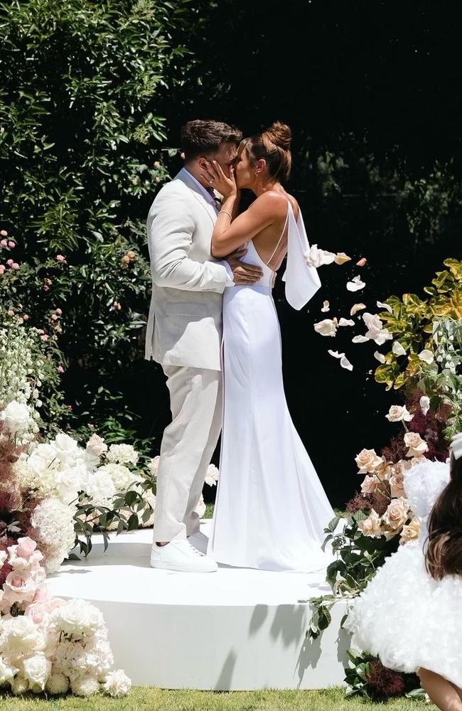 Kayla Itsines marries Jae Woodroffe. Picture: Instagram