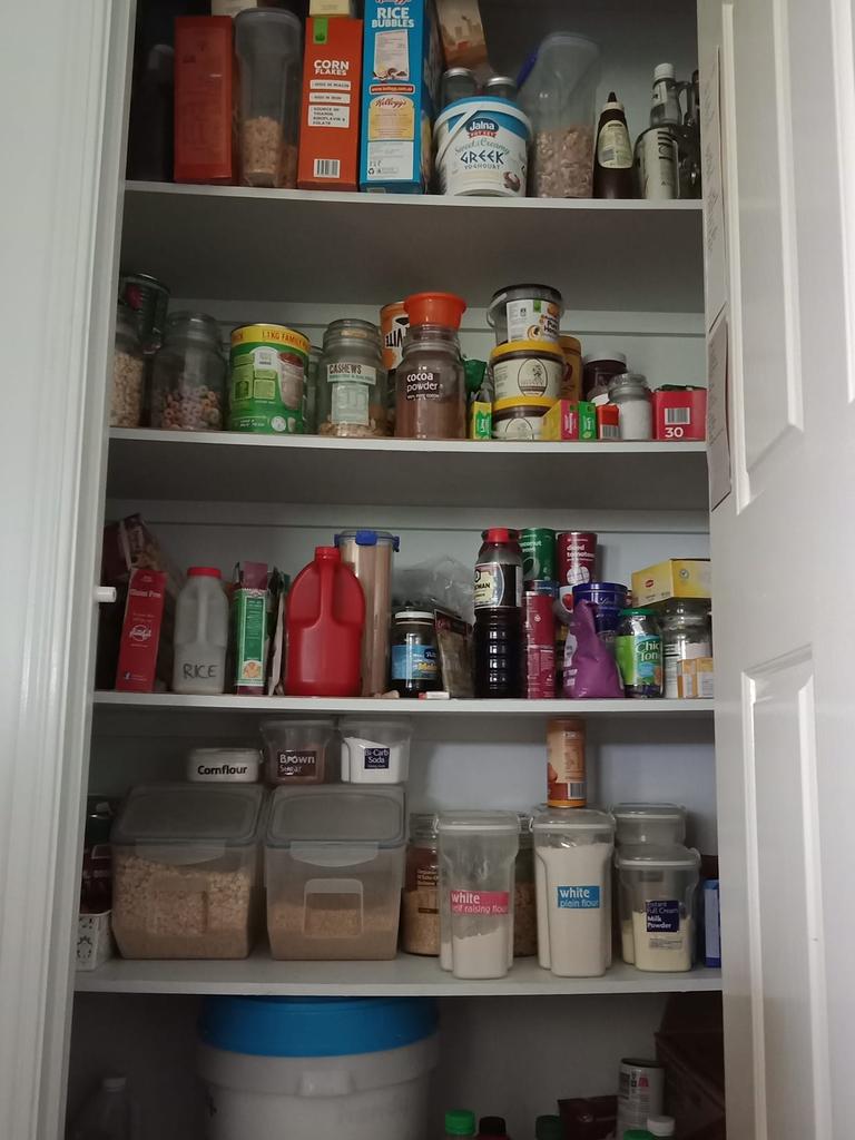 Another shared this photo saying her stockpile wasn’t quite as big as she’d like it to be. Picture: Facebook/Budgeting, Food, Stockpiling, Savings ideas, Life Help Australia