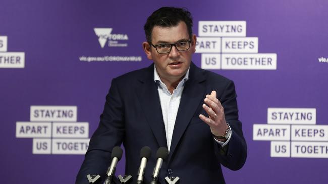 Victoria Premier Daniel Andrews is unveiling his road map for Victorians. Picture: Darrian Traynor/Getty Images