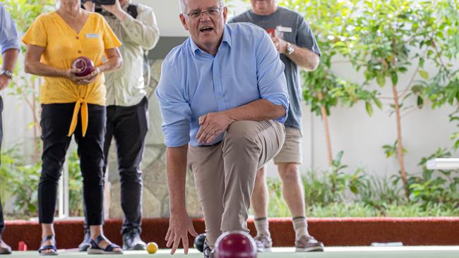 The PM was playing lawn bowls with the residents in Caboolture earlier on in the campaign.