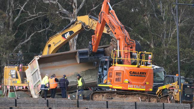 It was a delicate rescue mission by emergency services. Picture: Dean Martin