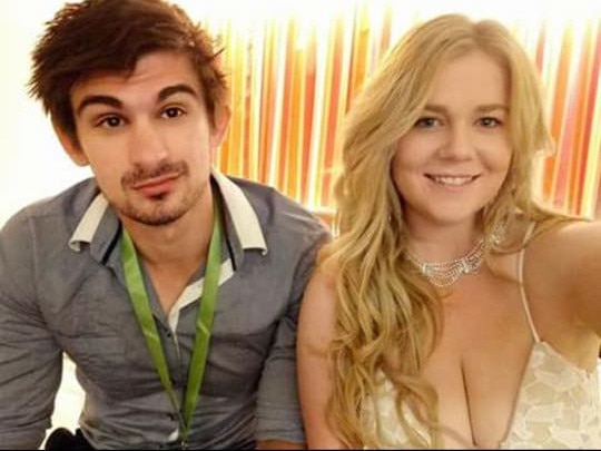 Cassie Sainsbury with her then-fiance Scotty Broadbridge.