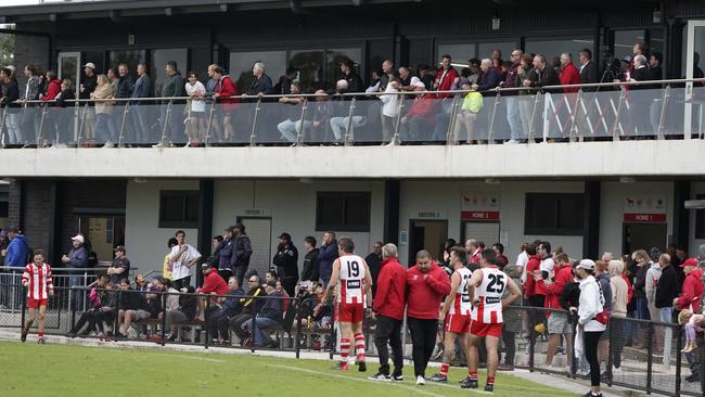 SFNL: The faithful watch on at Mordialloc. Picture: Valeriu Campan