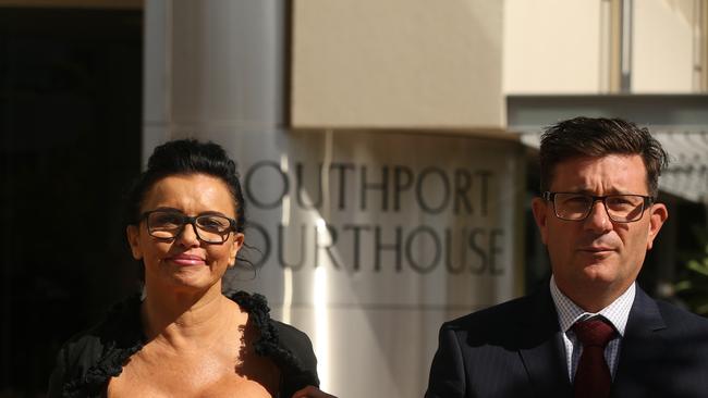 Former Block contestant Suzi Taylor with lawyer Michael Gatenby. Picture: Glenn Campbell/NCA NewsWire