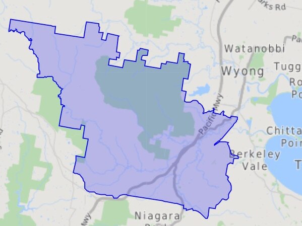 Central Coast 2258 postcode. Picture: 2016 Census