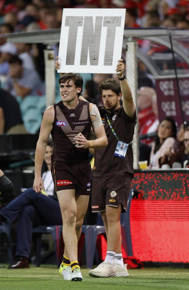 Will Day was dynamite in the first half on Friday night. Picture: Darrian Traynor/AFL Photos