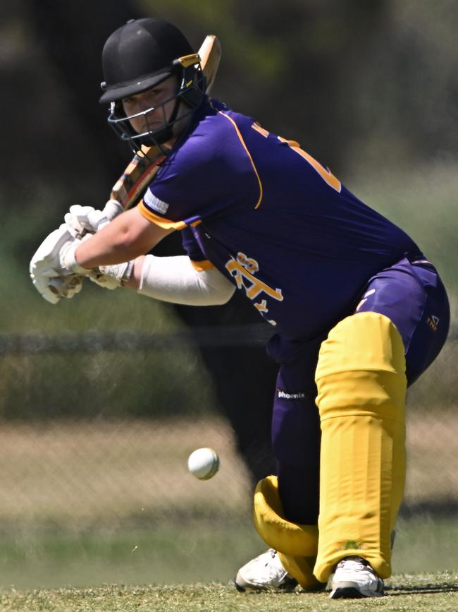 VSDCA: Altona’s Daniel Mackenzie keeps his eye on the ball. Picture: Andy Brownbill