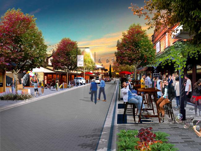 An artist's impression of the $15.5 million revamp planned for King William Rd. Picture: Supplied