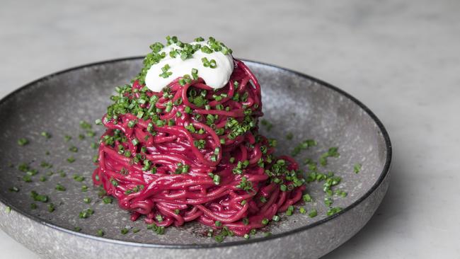 Beetroot spaghettini.