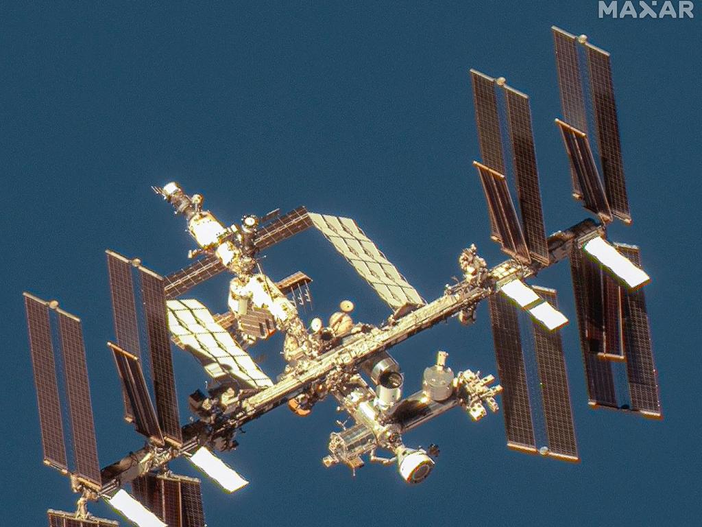 The Boeing Starliner spacecraft docked with the International Space Station's (ISS) forward port on the station's Harmony module. Picture: Maxar Technologies/AFP