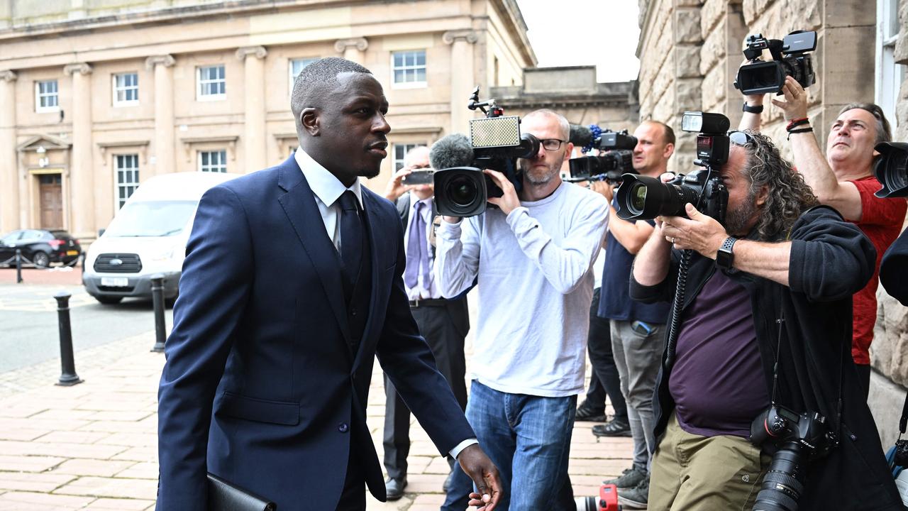 Manchester City and France footballer Benjamin Mendyb (Photo by Paul ELLIS / AFP)