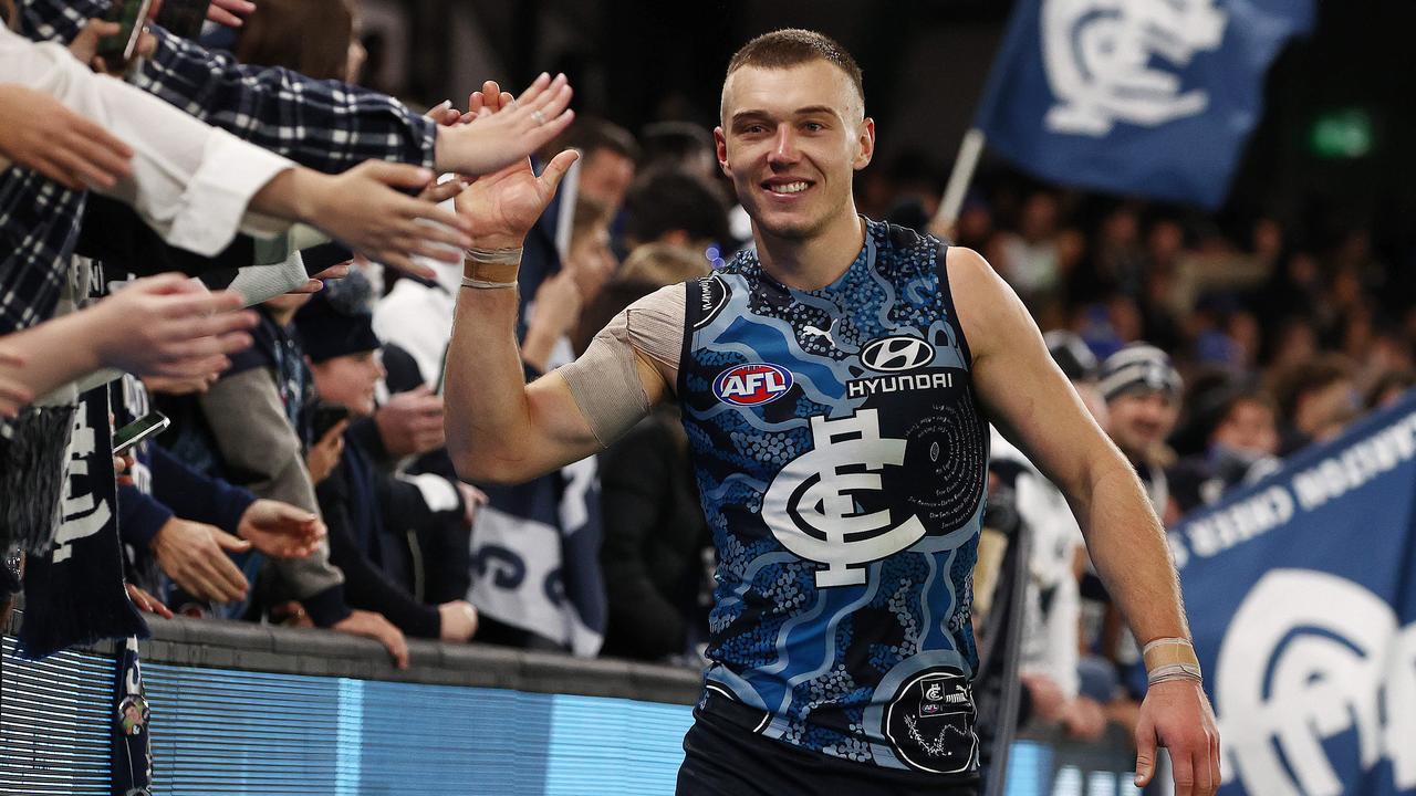 Patrick Cripps of the Blues after Friday’s win over Sydney. Photo by Michael Klein