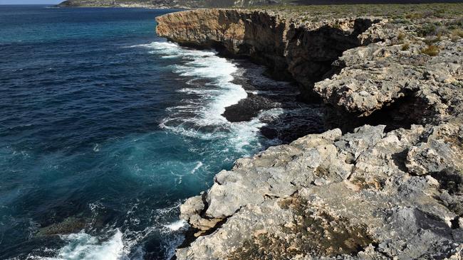 The cliffs at the edge of the Kangaroo Island Wilderness Trail. Picture: Tom Huntley