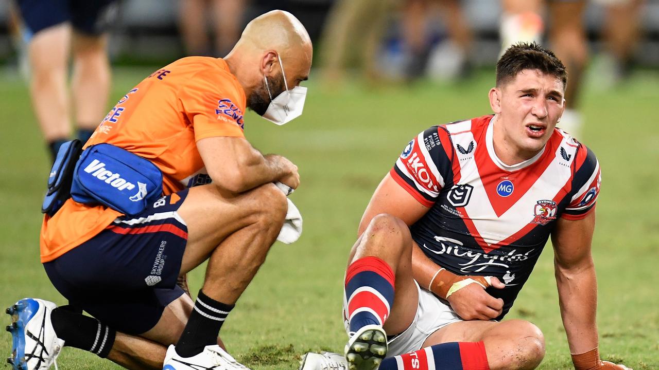 Radley looked down and out, before being one of the Roosters’ best in a stunning win. Picture: Getty