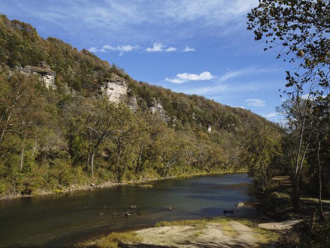 The Big Piney River flows through Devils Elbow, Missouri, USA. Picture: Angus Mordant for News Corp Australia