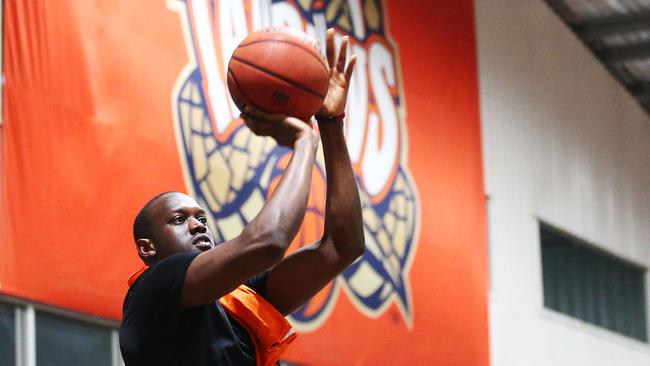 Kouat Noi of the Cairns Taipans trains at the Cairns Basketball Stadium ahead of the team's National Basketball League (NBL) match against the New Zealand Breakers at the Cairns Convention Centre. PICTURE: BRENDAN RADKE