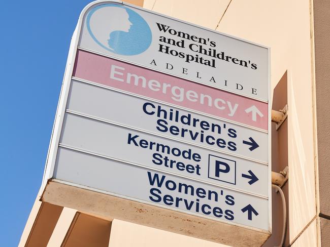 Women's and Children's Hospital in North Adelaide, Monday, Jan. 28, 2019. Picture: MATT LOXTON