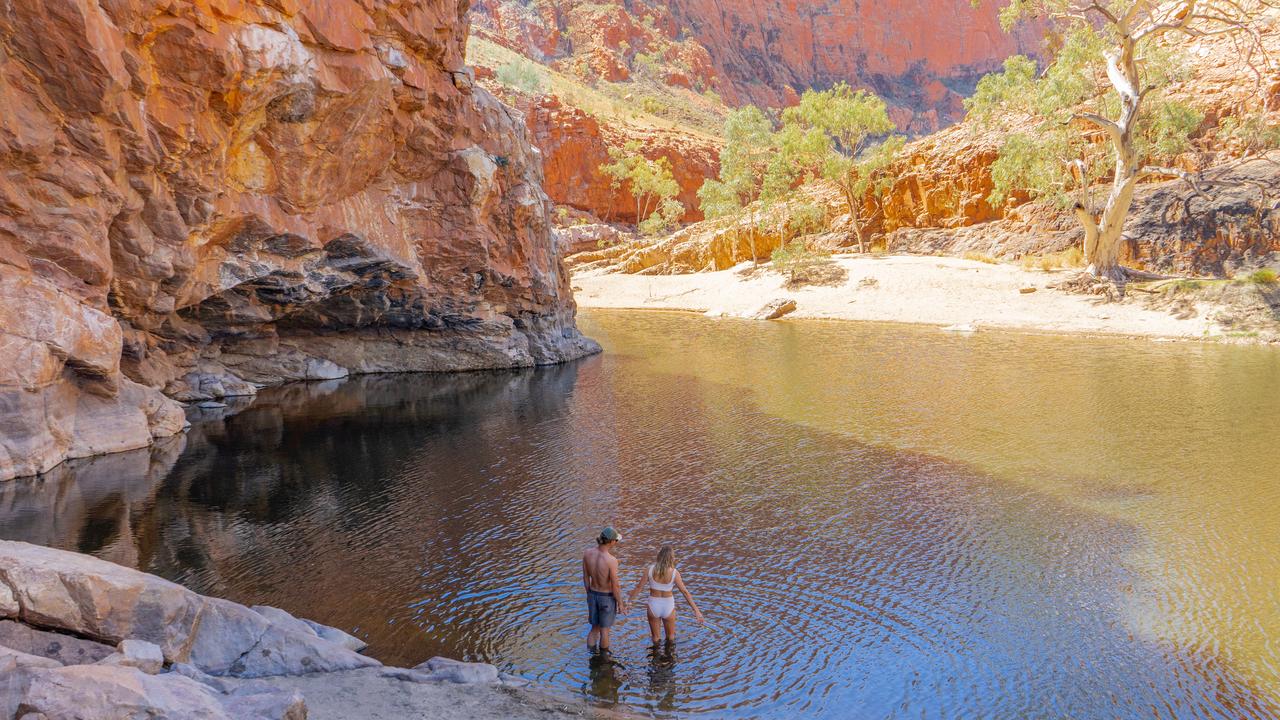 This is Ormiston Gorge, which was called the Janglay Waterhole in The Lost Flowers of Alice Hart. Picture: Tourism NT