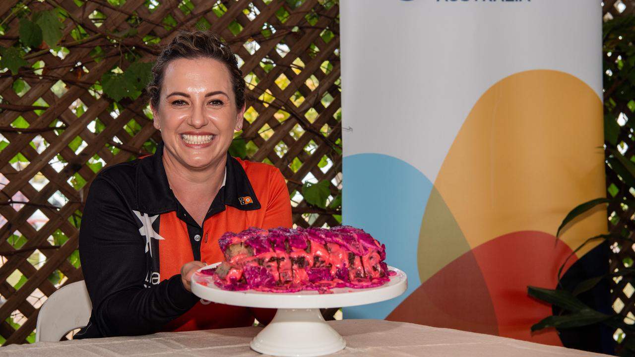 Minister Lia Finocchiaro winner during the 2024 Royal Darwin Show bake off. Picture: Pema Tamang Pakhrin