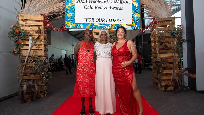 Aunty Cynthia Jorrock, Aunty Helen Fejo-Frith, AM and Associate Professor Emma-Jaye Gavin were among the guests of honour. Picture: Pema Tamang Pakhrin