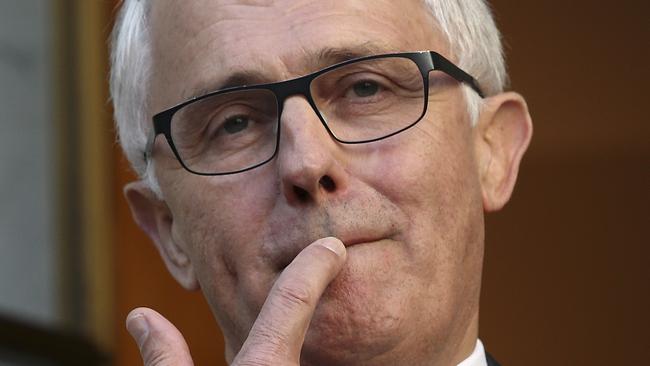 Australia Prime Minister Malcolm Turnbull listens to question from the media during a press conference at Parliament House in Canberra, Australia, Sunday, Sept. 20, 2015. Turnbull announced sweeping changes to his first Cabinet and promoted more women from two to five, including Australia’s first female Defense Minister Marise Payne. (AP Photo/Rob Griffith)