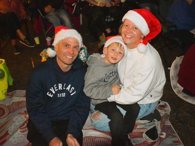 Carol-goers getting festive at the Phillip Island Christmas Carols by the Bay at the Cowes Foreshore on Tuesday, December 10, 2024. Picture: Jack Colantuono