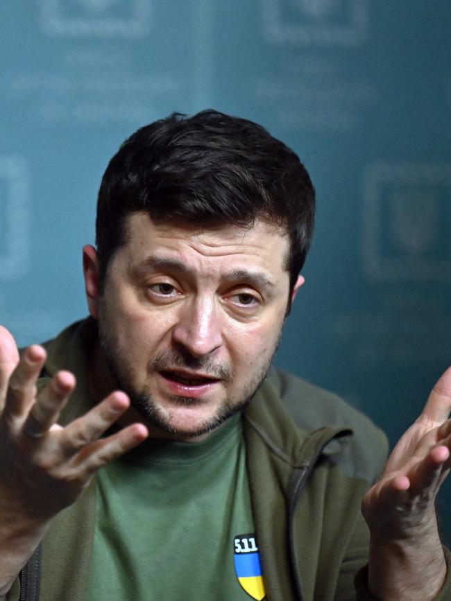 Mr Zelensky, 44, gained international recognition upon Russia’s invasion of Ukraine on February 24. Picture: AFP