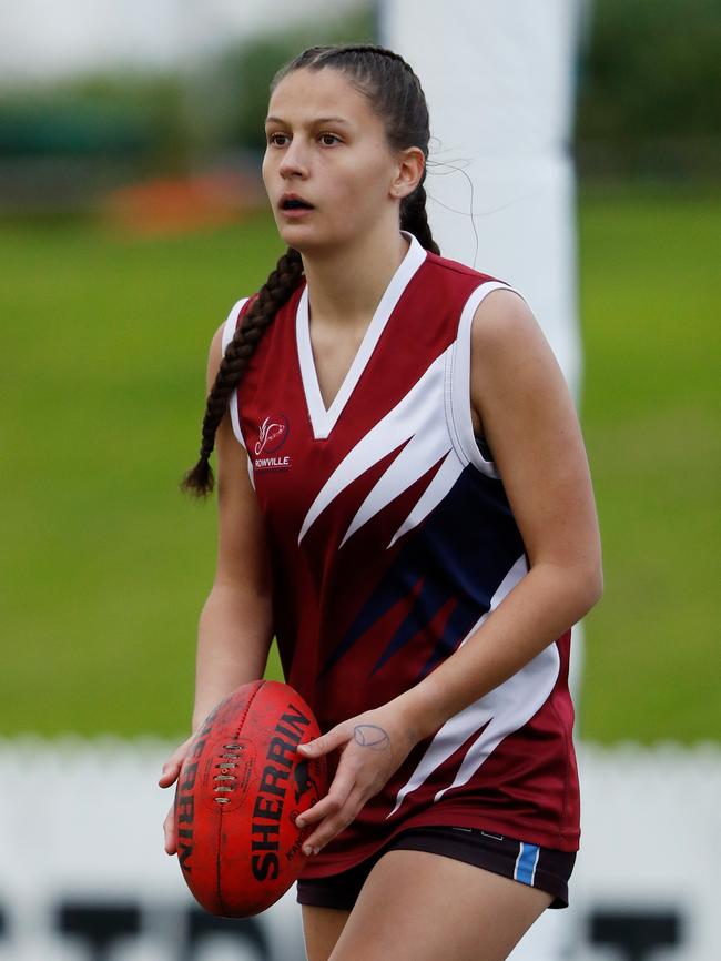 Kelsie Ternes of Rowville Secondary. Picture: Dylan Burns/AFL Photos via Getty Images