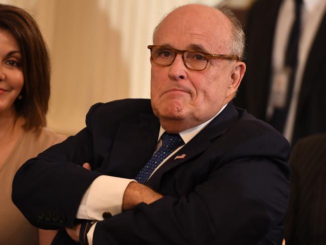 Lawyer of the US president Rudy Giuliani before the US president announced Kavanaugh as his Supreme Court nominee. Picture: AFP/Saul Loeb