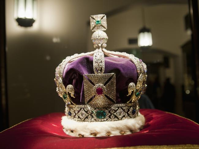 High-value target … the Imperial State Crown, which alone has 2,868 diamonds, 273 pearls, 17 sapphires, 11 emeralds and 5 rubies is a priceless symbol of the British monarchy.