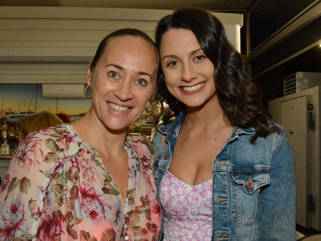 Pip Ujdor and Bianca Bobbett at launch of Pink Paradise Gin at Southport Yacht Club, Main Beach. Picture: Regina King.