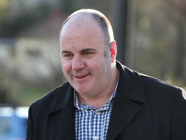 Craig Hutchinson arrives at the Lilydale McDonald's to do his radio show for SEN. Pictured days after being axed as the host of the AFL Footy Show. Saturday, July 22. 2017. Picture: David Crosling
