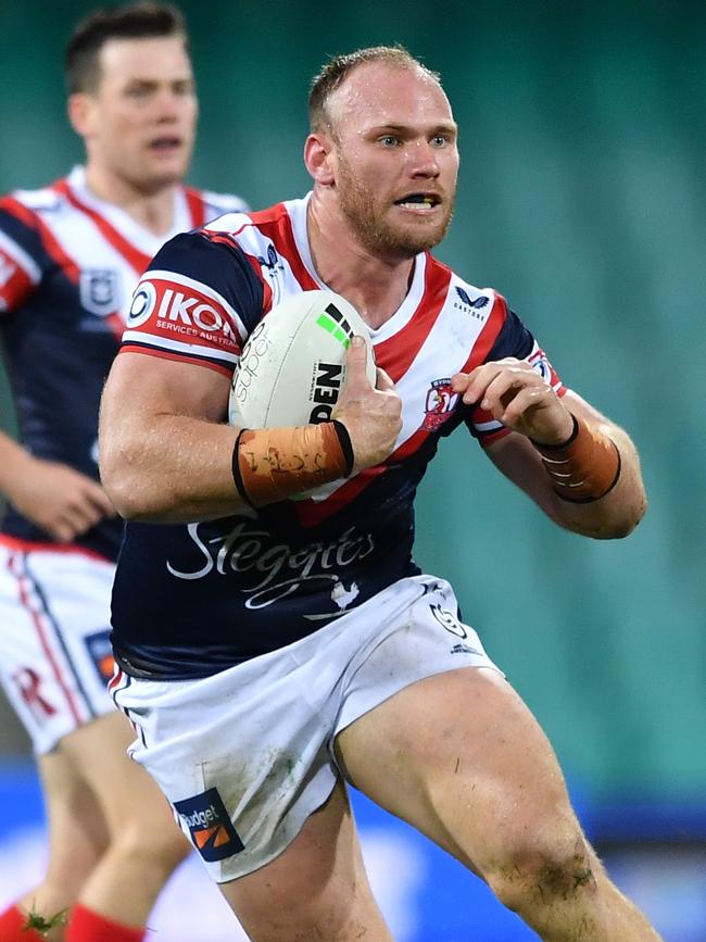 Matt Lodge in action for the Roosters. NRL Imagery