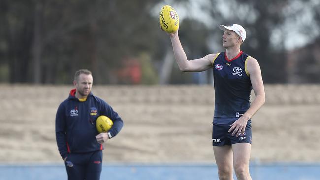 Sam Jacobs is poised to return to Adelaide’s AFL side this weekend. Picture: Sarah Reed.