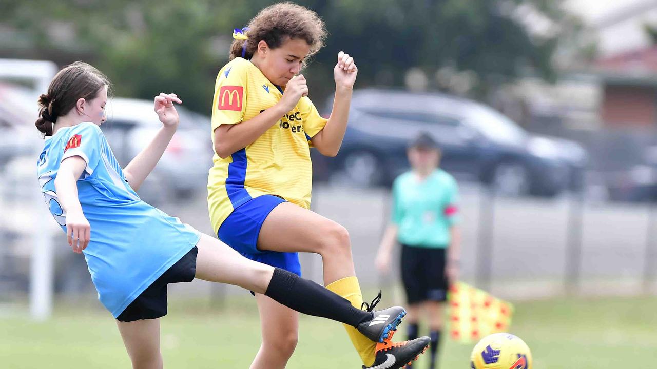 SOCCER: U 13 girls, Kawana V Maroochydore. Picture: Patrick Woods.