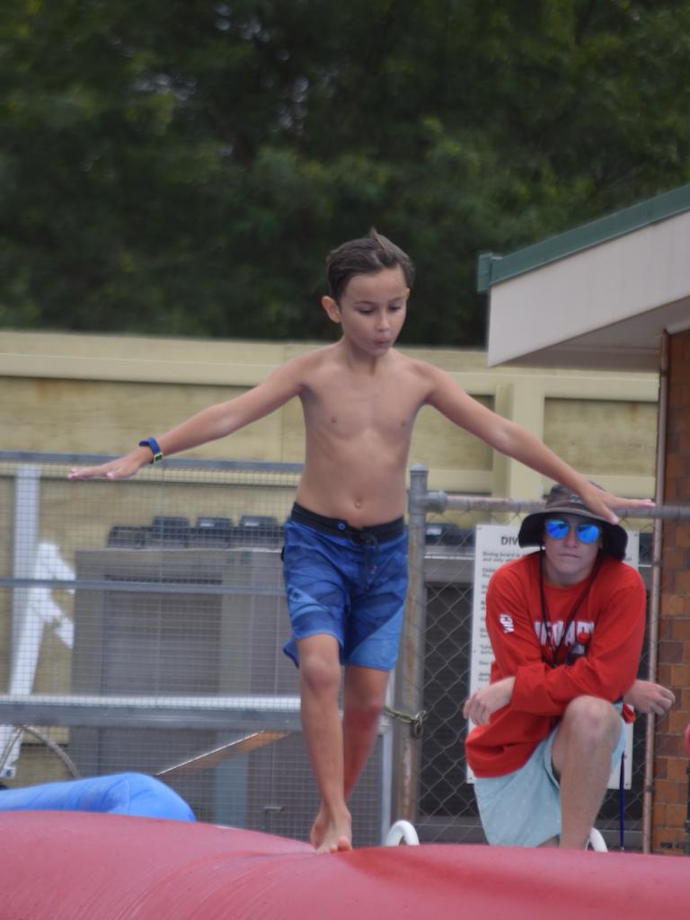 PARTY TIME: There were plenty of splatters and splashes at Dalby's pool party on Saturday.