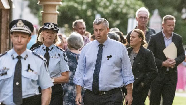 Assistant Commissioner Charysse Pond and Police Minister Mark Ryan before the Toowoomba Community Safety Forum at Empire Theatres, Wednesday, February 15, 2023. Picture: Kevin Farmer