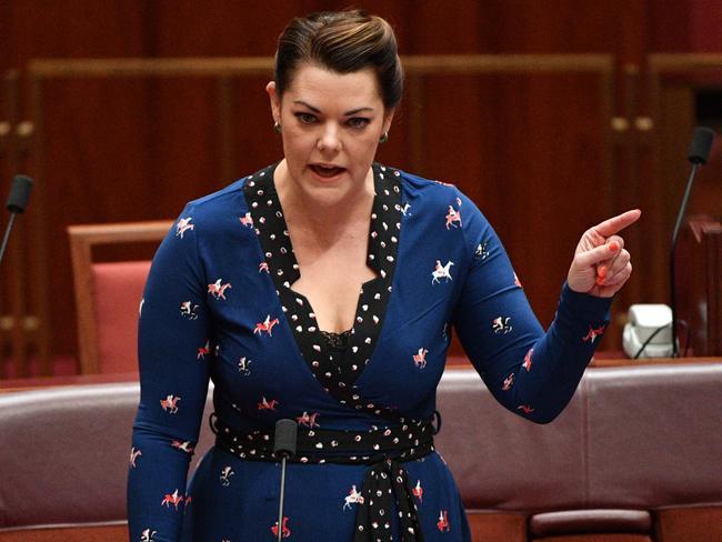 Hanson-Young has actively defended herself against Leyonhjelm’s claims. Picture: AAP/Mick Tsikas