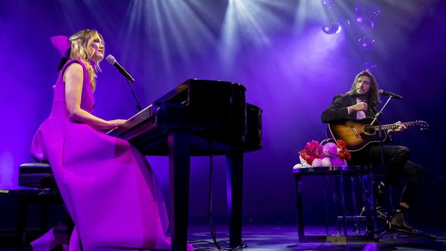 Delta Goodrem performs at the Oaks Club Lunch at Crown Palladium. Picture: Getty