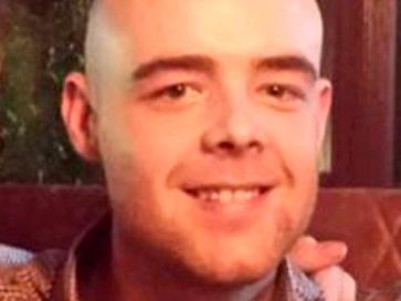 Tom Jackson (bald centre) is in critical condition in hospital after trying to save the life of Mia Ayliffe-Chung who was dragged from her bed and stabbed to death in a hostel bathroom in Home hill