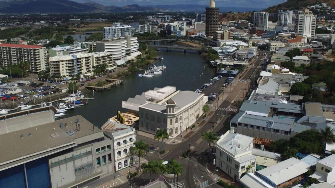 An aerial view of the site looking towards the CBD. Source: Wilson Architects