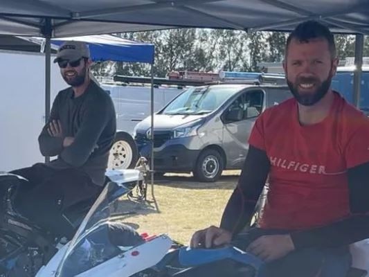 Brisbane man Sean McIvor was seriously injured after he collided with another rider at Morgan Park Raceway at the weekend.