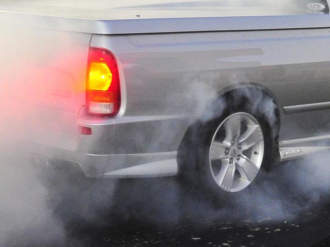 Nanango Police received a report of a Commodore vehicle doing a burnout.