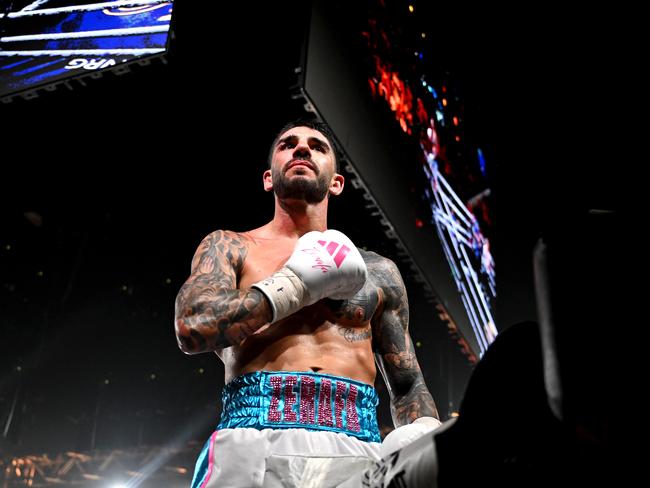 Michael Zerafa celebrates his win. Pictures: No Limit Boxing/Gregg Porteous