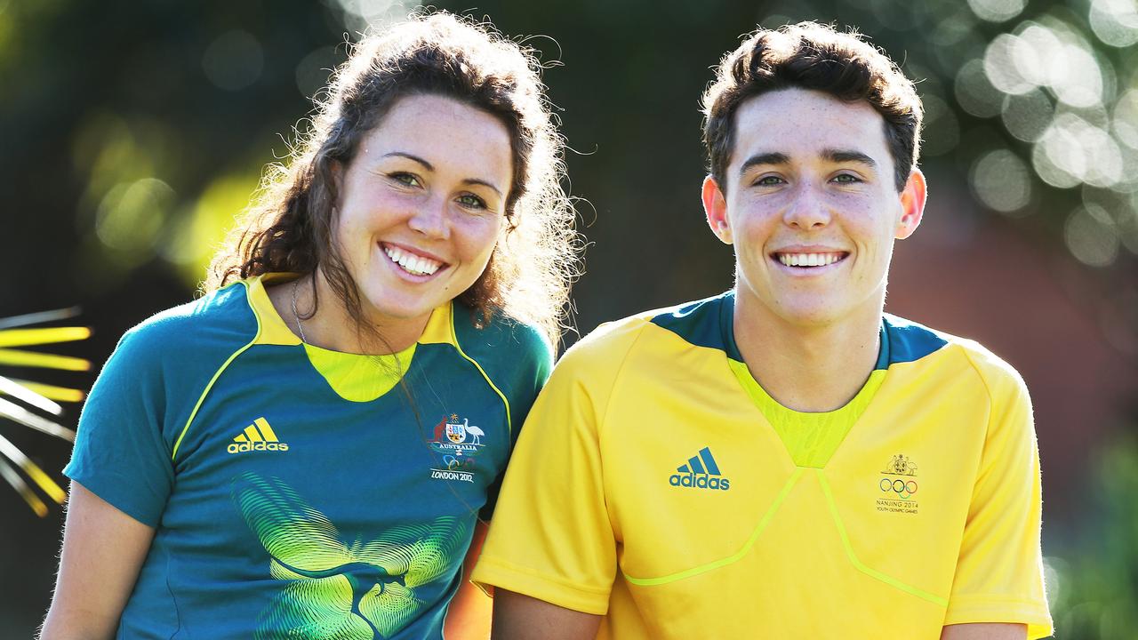 Chloe and Max Esposito are Australia's first Olympians selected for Rio 2016. The Brother and sister duo compete in the Modern Pentathlon which consists of a swim, run, shooting, fencing and showjumping. Picture. Phil Hillyard